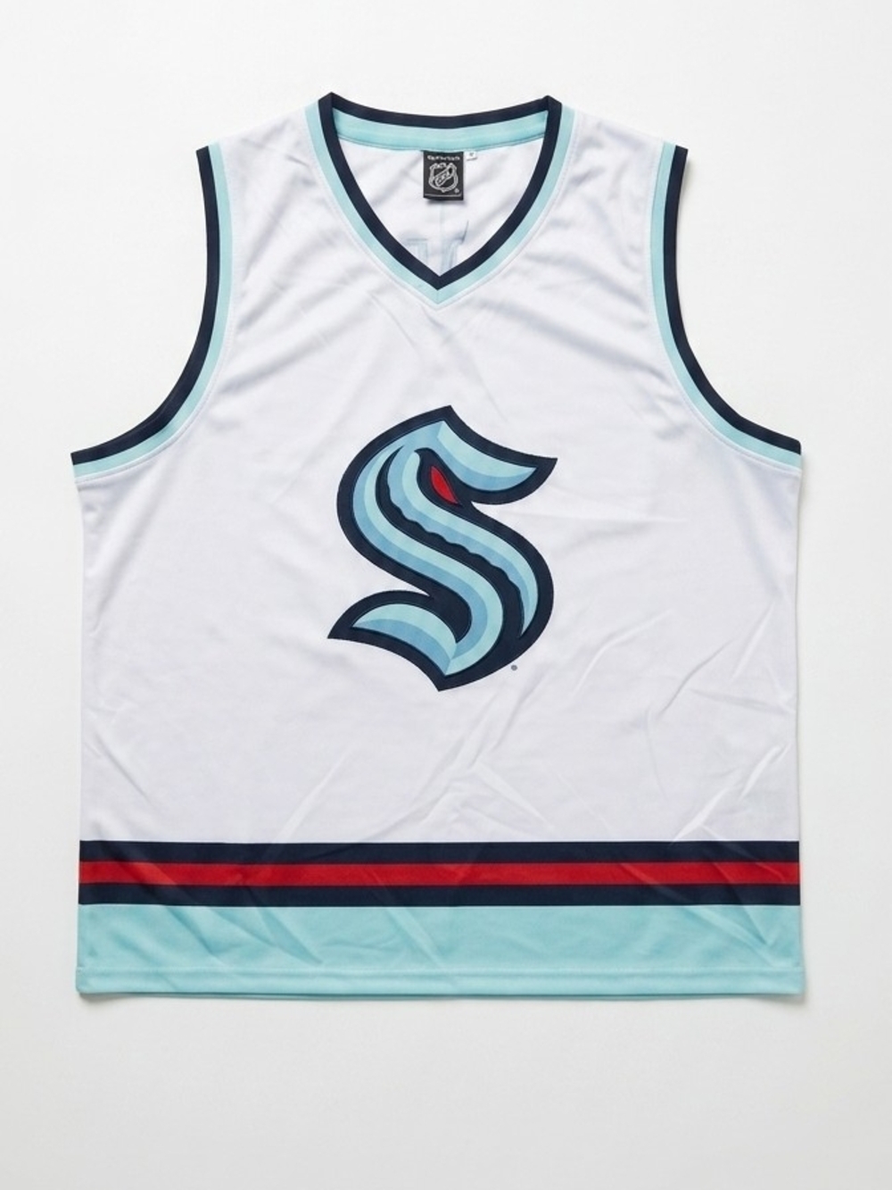 NHL White & Light Blue Seattle Kraken Tank Jersey